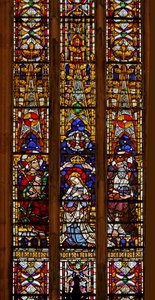Window depicting Coronation of the Virgin by the Trinity by French School
